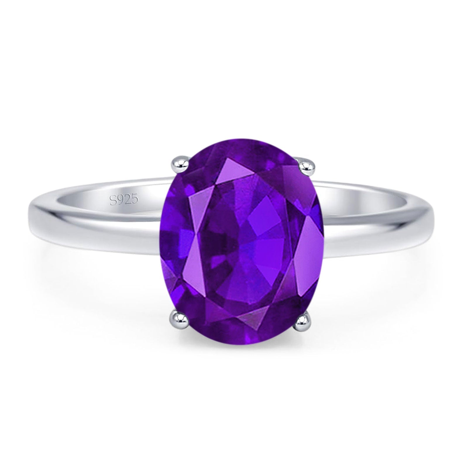 Art Deco Oval Natural Stone Solitaire Ring