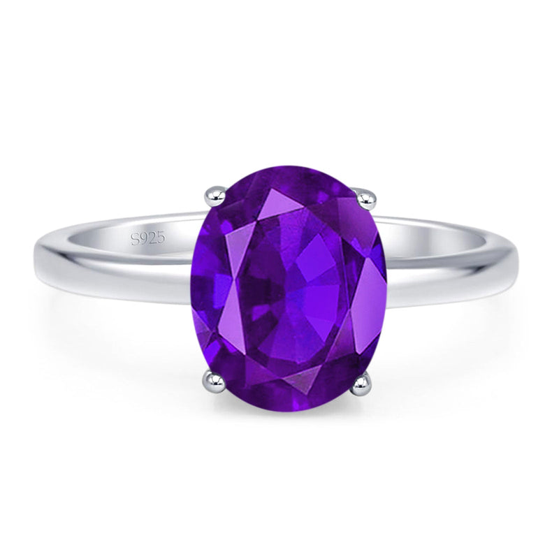 Art Deco Oval Natural Stone Solitaire Ring