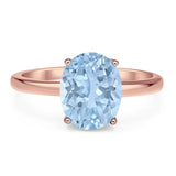 Art Deco Oval Natural Stone Solitaire Ring