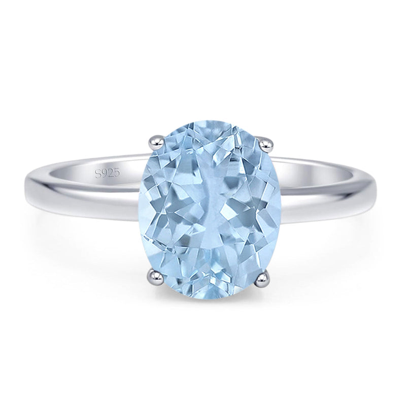 Art Deco Oval Natural Stone Solitaire Ring