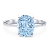 Art Deco Oval Natural Stone Solitaire Ring