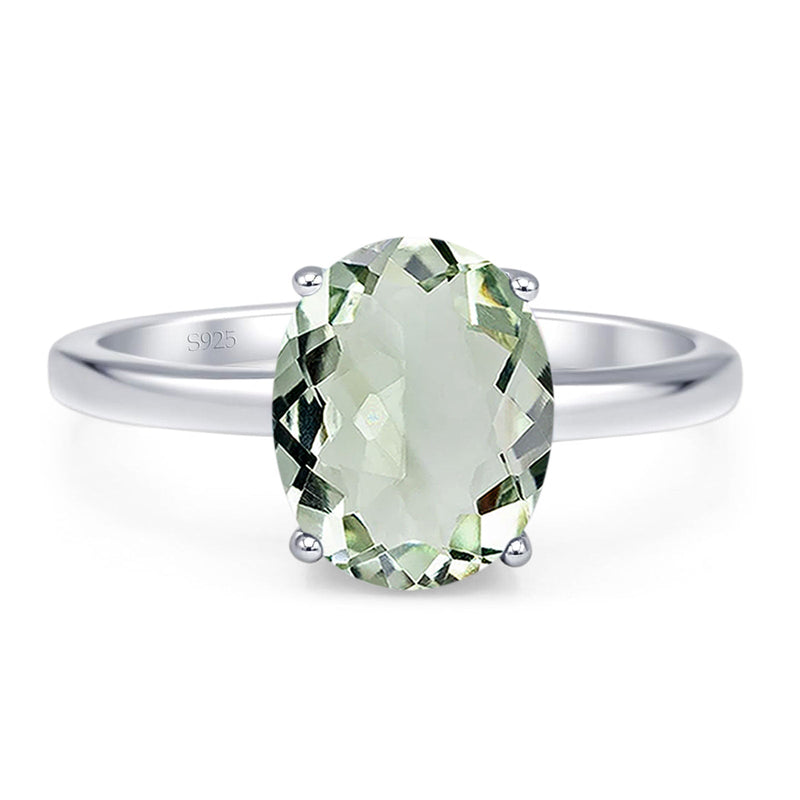 Art Deco Oval Natural Stone Solitaire Ring
