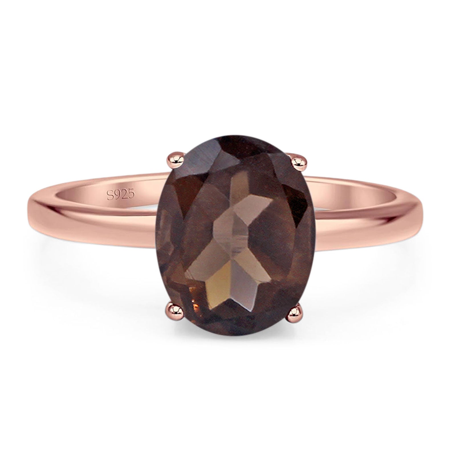 Art Deco Oval Natural Stone Solitaire Ring