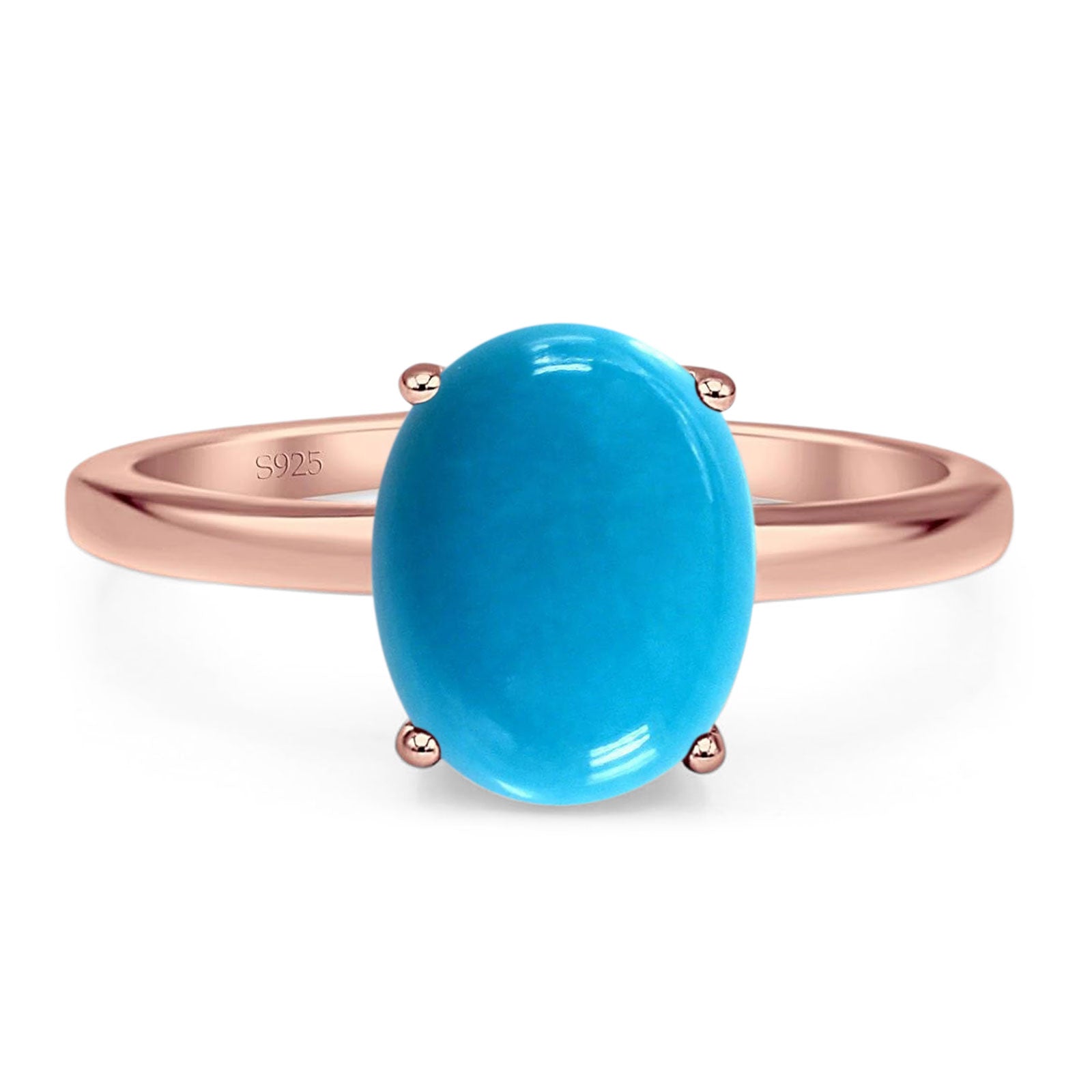 Art Deco Oval Natural Stone Solitaire Ring