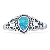Pear Teardrop Twisted Ring