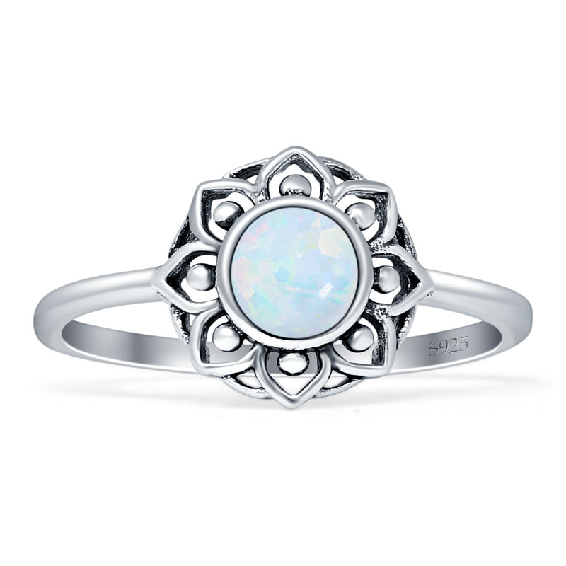 Lotus Flower Mandala Ring