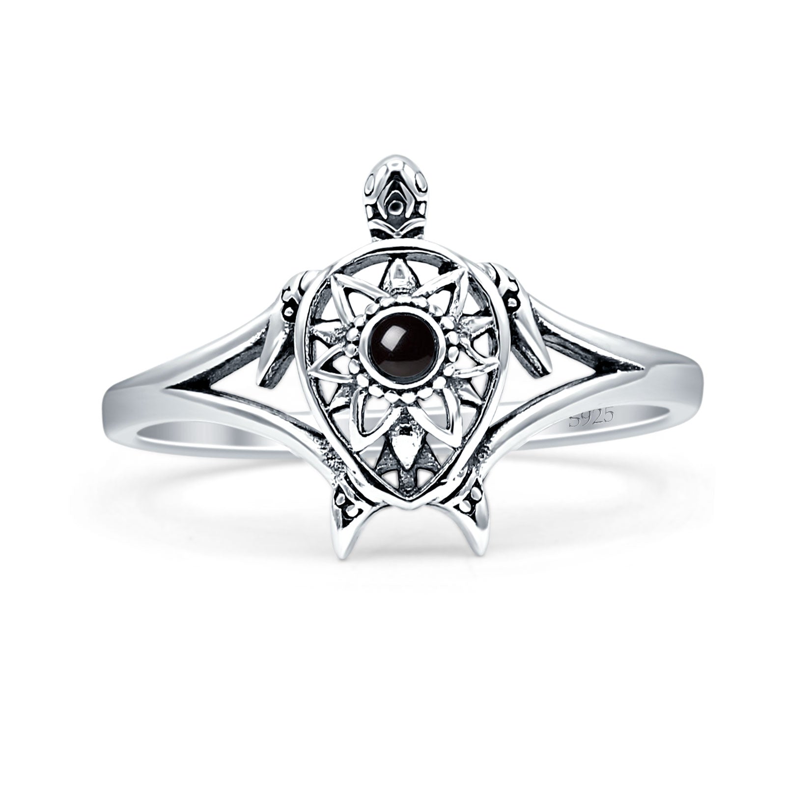 Oxidized Turtle Ring