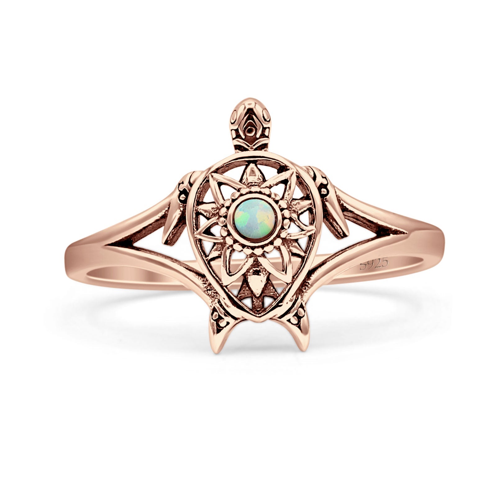 Oxidized Turtle Ring