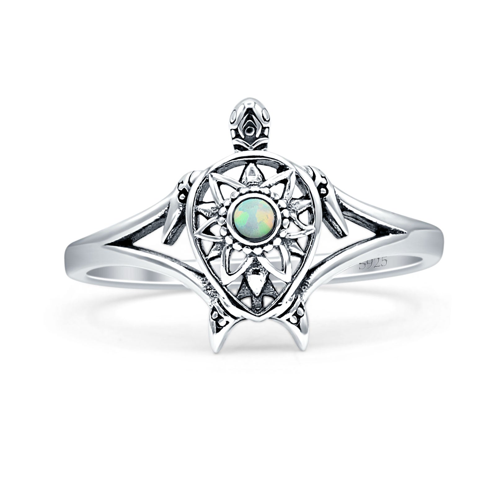Oxidized Turtle Ring