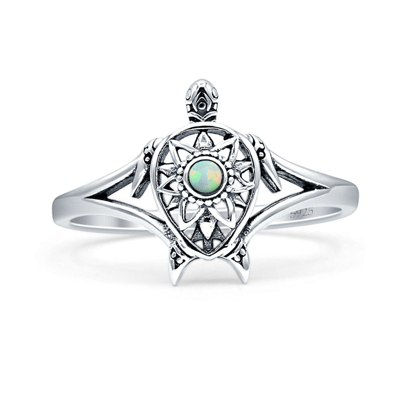 Oxidized Turtle Ring