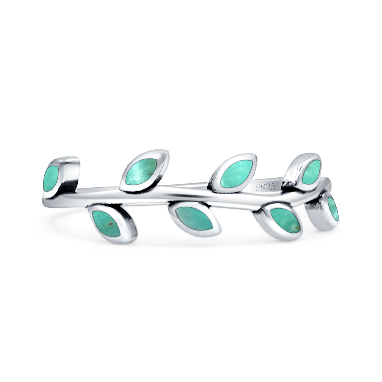 Leaf Band Oxidized Ring
