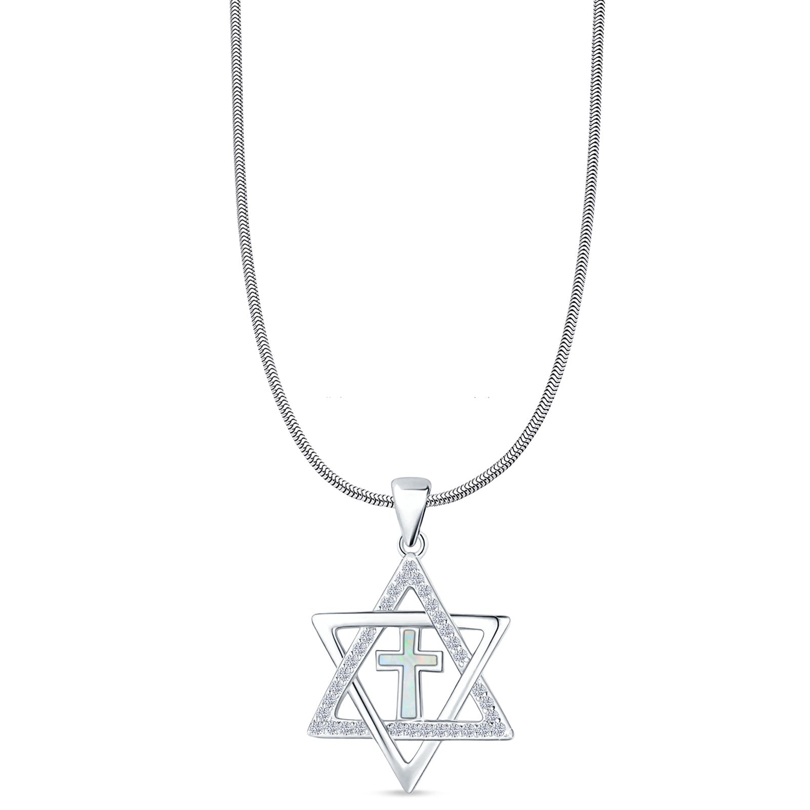Star Of David & Cross Pendant
