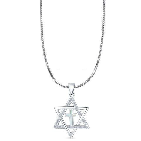 Star Of David & Cross Pendant