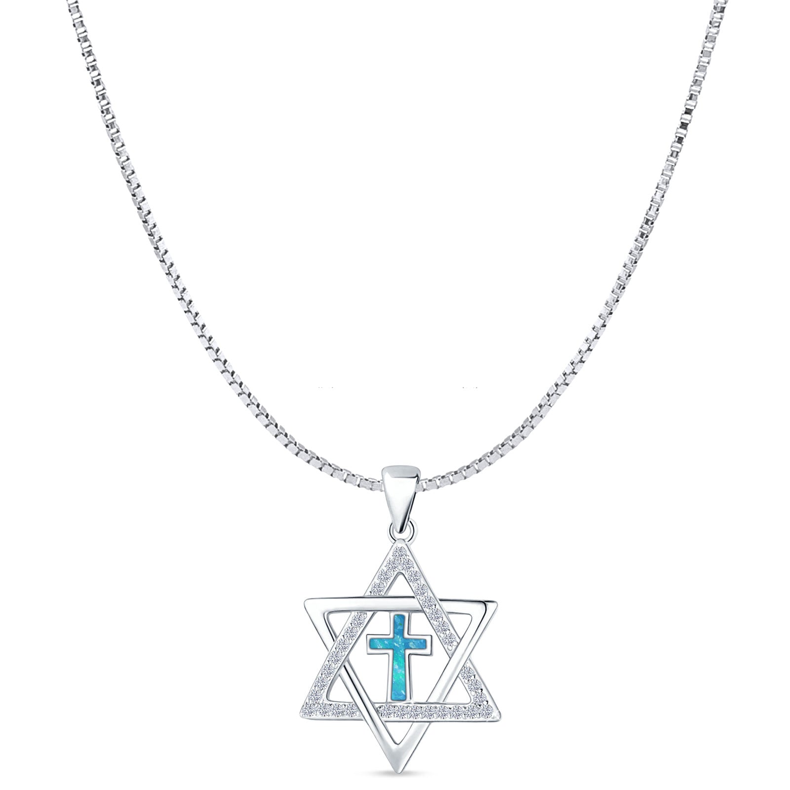 Star Of David & Cross Pendant