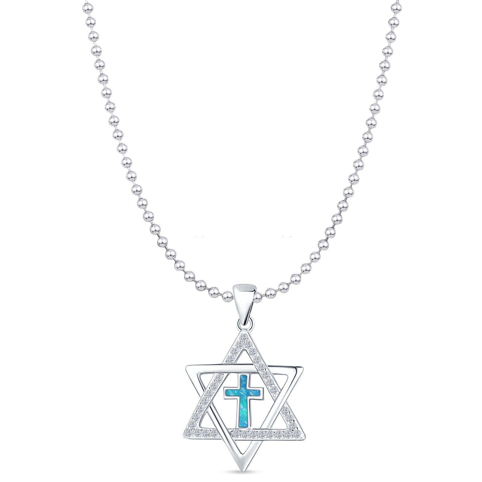 Star Of David & Cross Pendant