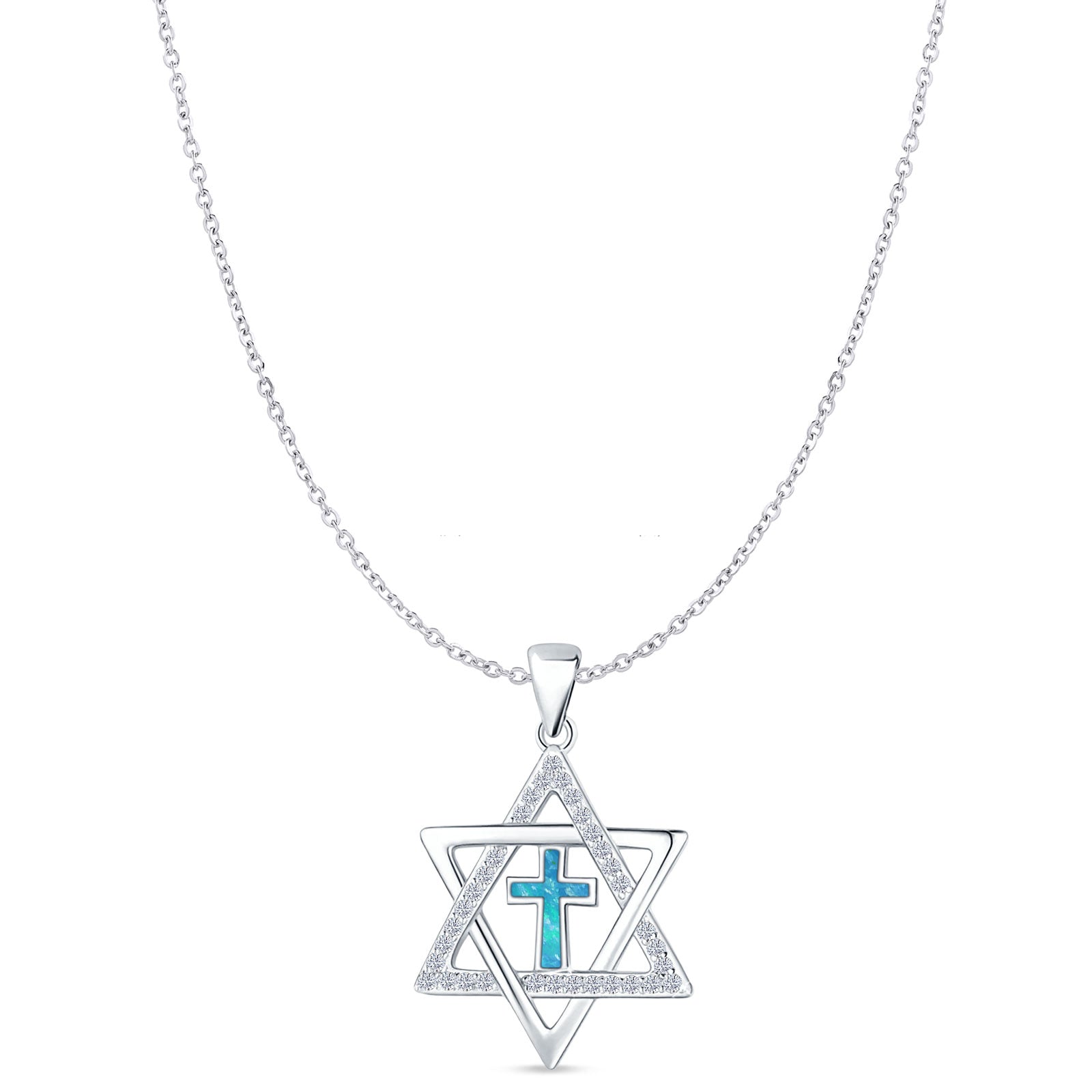 Star Of David & Cross Pendant
