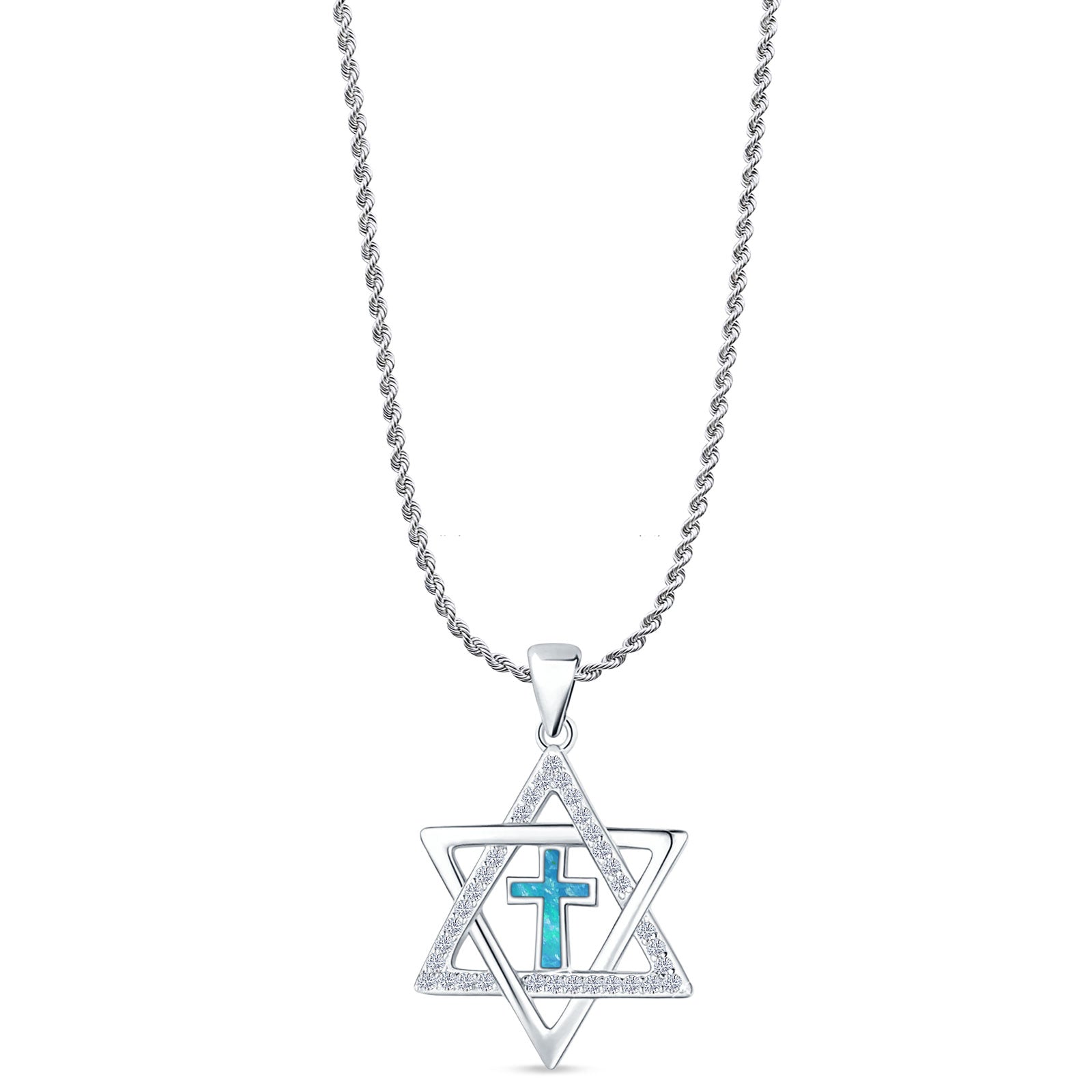 Star Of David & Cross Pendant