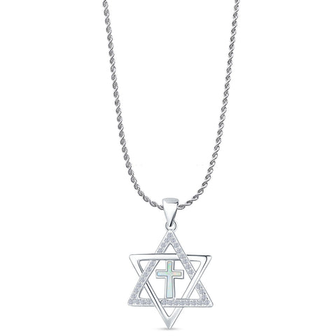 Star Of David & Cross Pendant