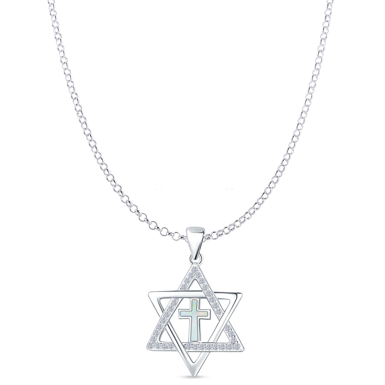 Star Of David & Cross Pendant