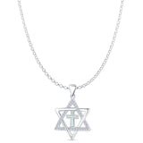 Star Of David & Cross Pendant