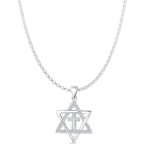 Star Of David & Cross Pendant
