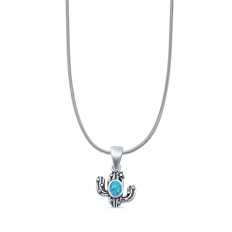 Cactus Pendant Necklace