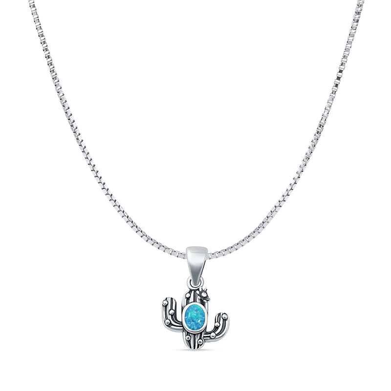 Cactus Pendant Necklace