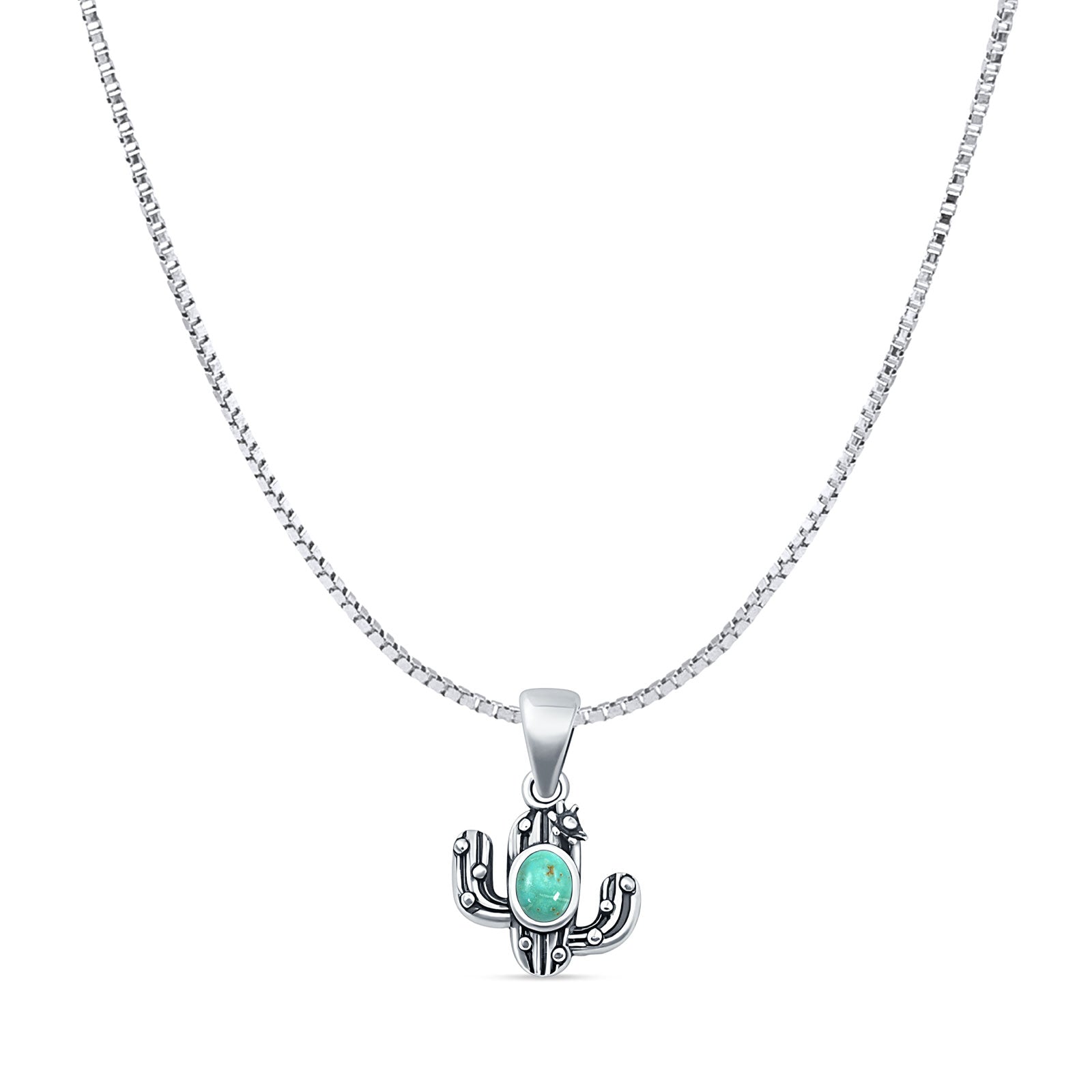Cactus Pendant Necklace