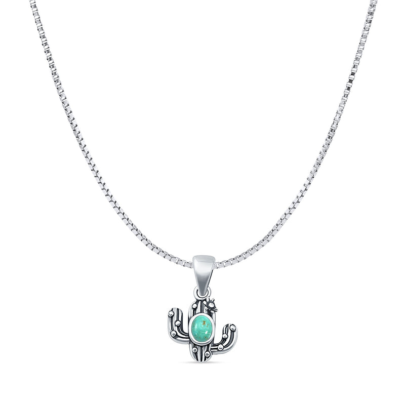 Cactus Pendant Necklace