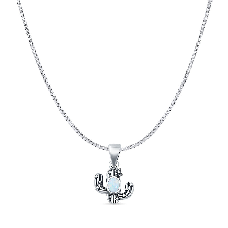 Cactus Pendant Necklace