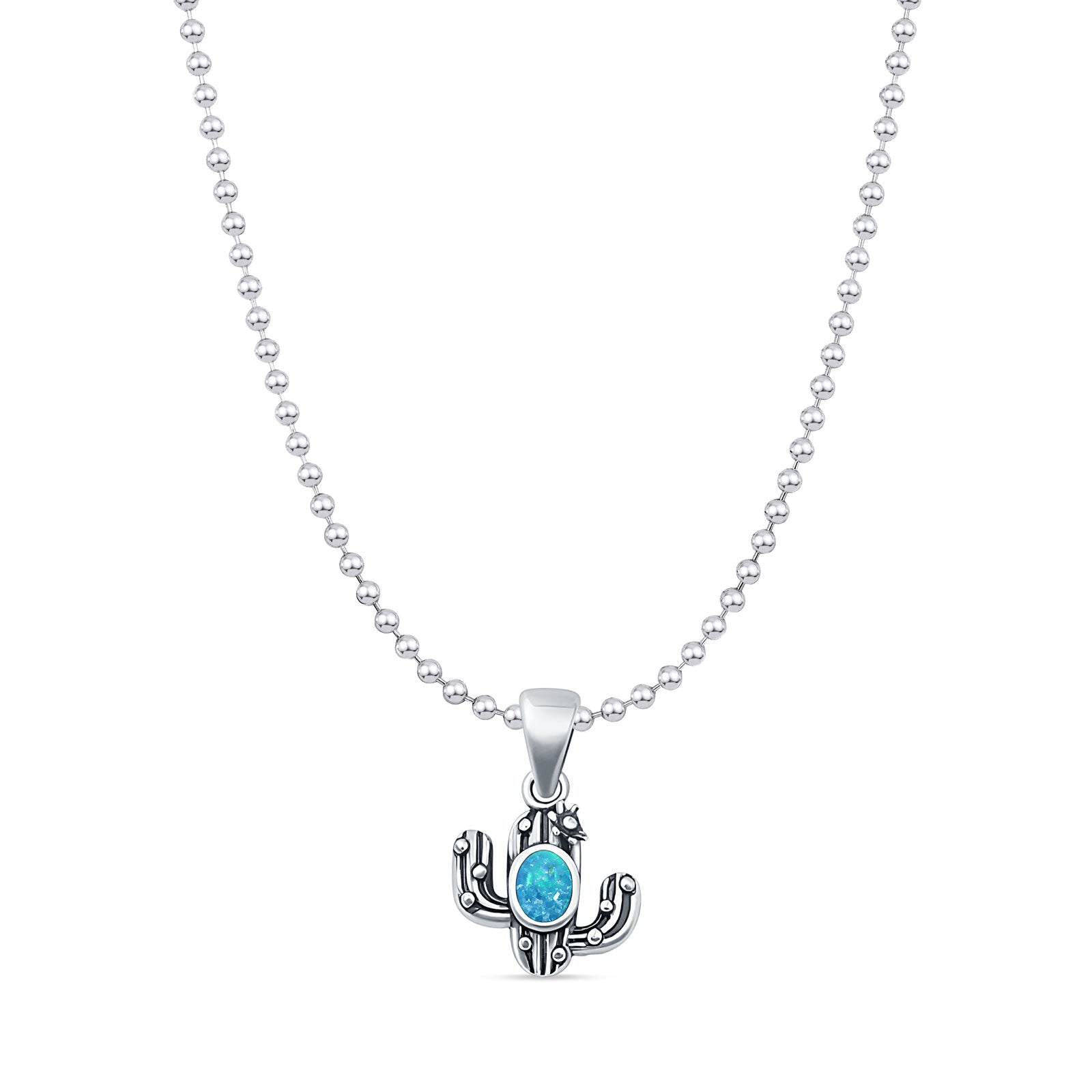 Cactus Pendant Necklace