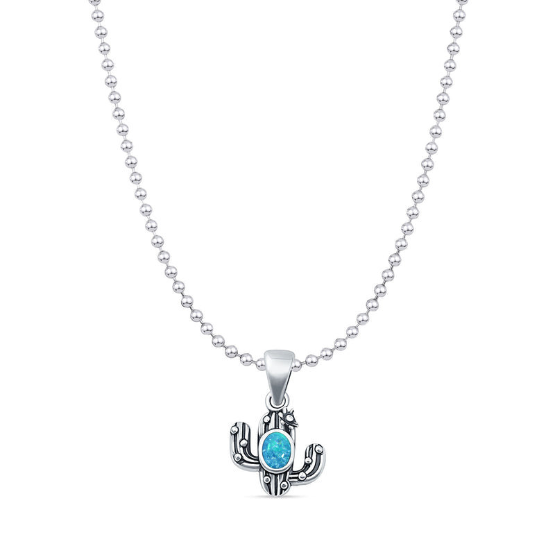 Cactus Pendant Necklace