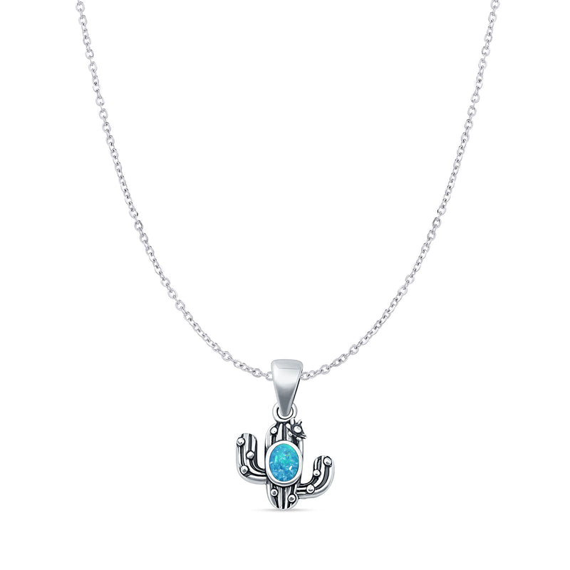Cactus Pendant Necklace