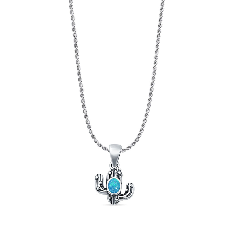 Cactus Pendant Necklace