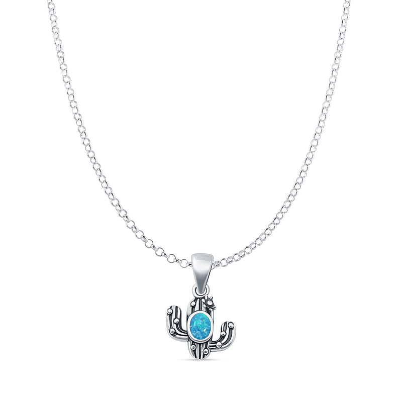 Cactus Pendant Necklace