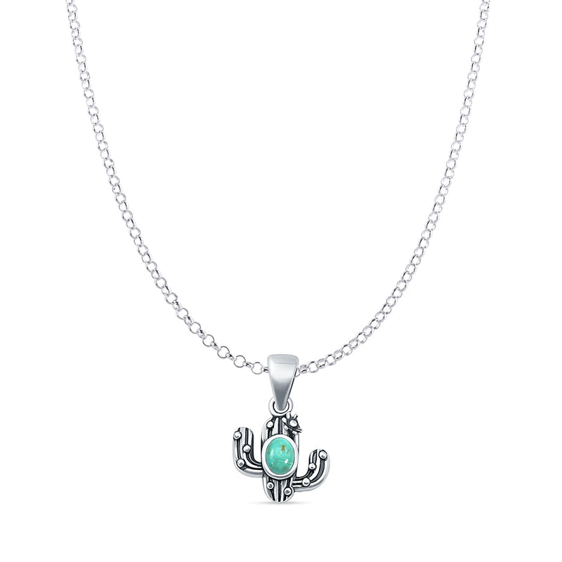 Cactus Pendant Necklace