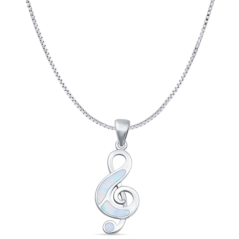 Music Note Pendant Necklace