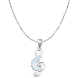 Music Note Pendant Necklace