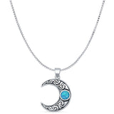 Celtic Moon Pendant Necklace