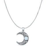 Celtic Moon Pendant Necklace