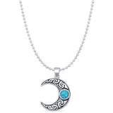 Celtic Moon Pendant Necklace