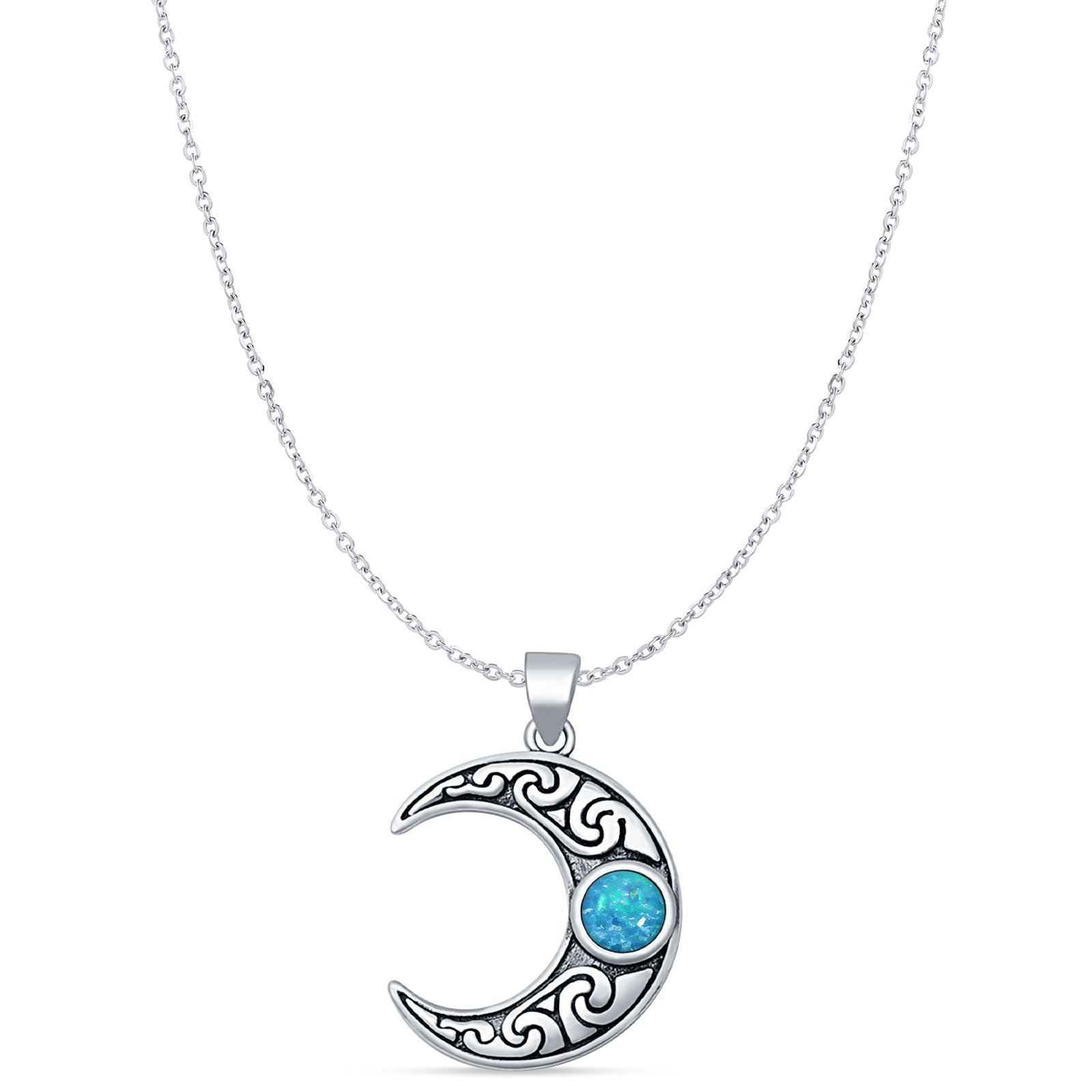 Celtic Moon Pendant Necklace