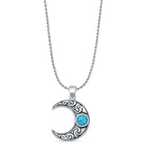 Celtic Moon Pendant Necklace