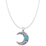 Celtic Moon Pendant Necklace
