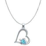 Heart & Sea Turtle Pendant Necklace