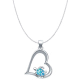 Heart & Sea Turtle Pendant Necklace
