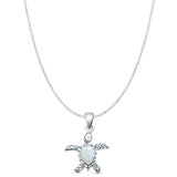 Oxidized Turtle Pendant Necklace
