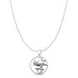Sun Butterfly Mushroom Pendant Necklace