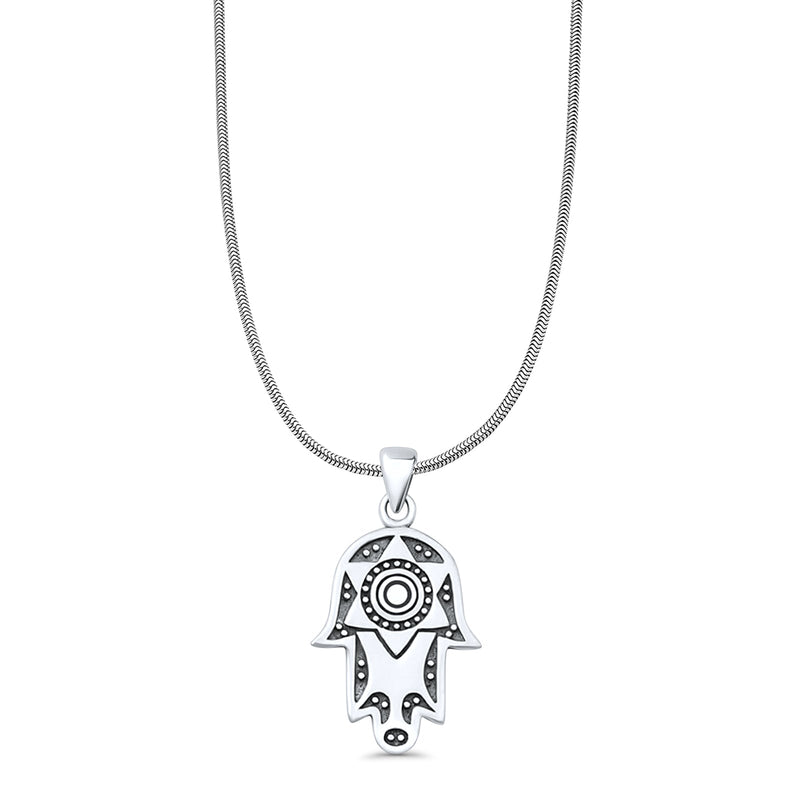 Star Hand Of Hamsa Pendant Necklace