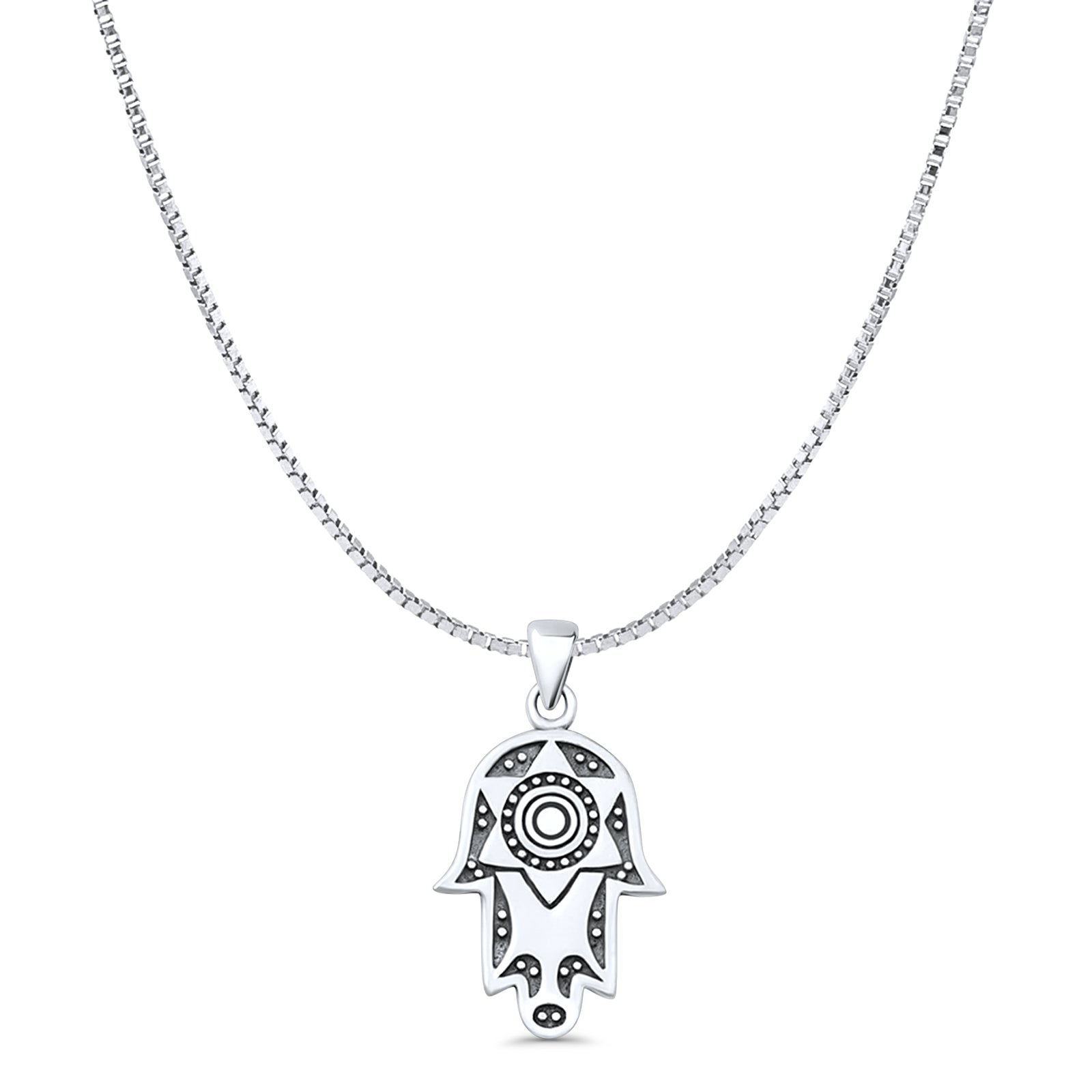 Star Hand Of Hamsa Pendant Necklace
